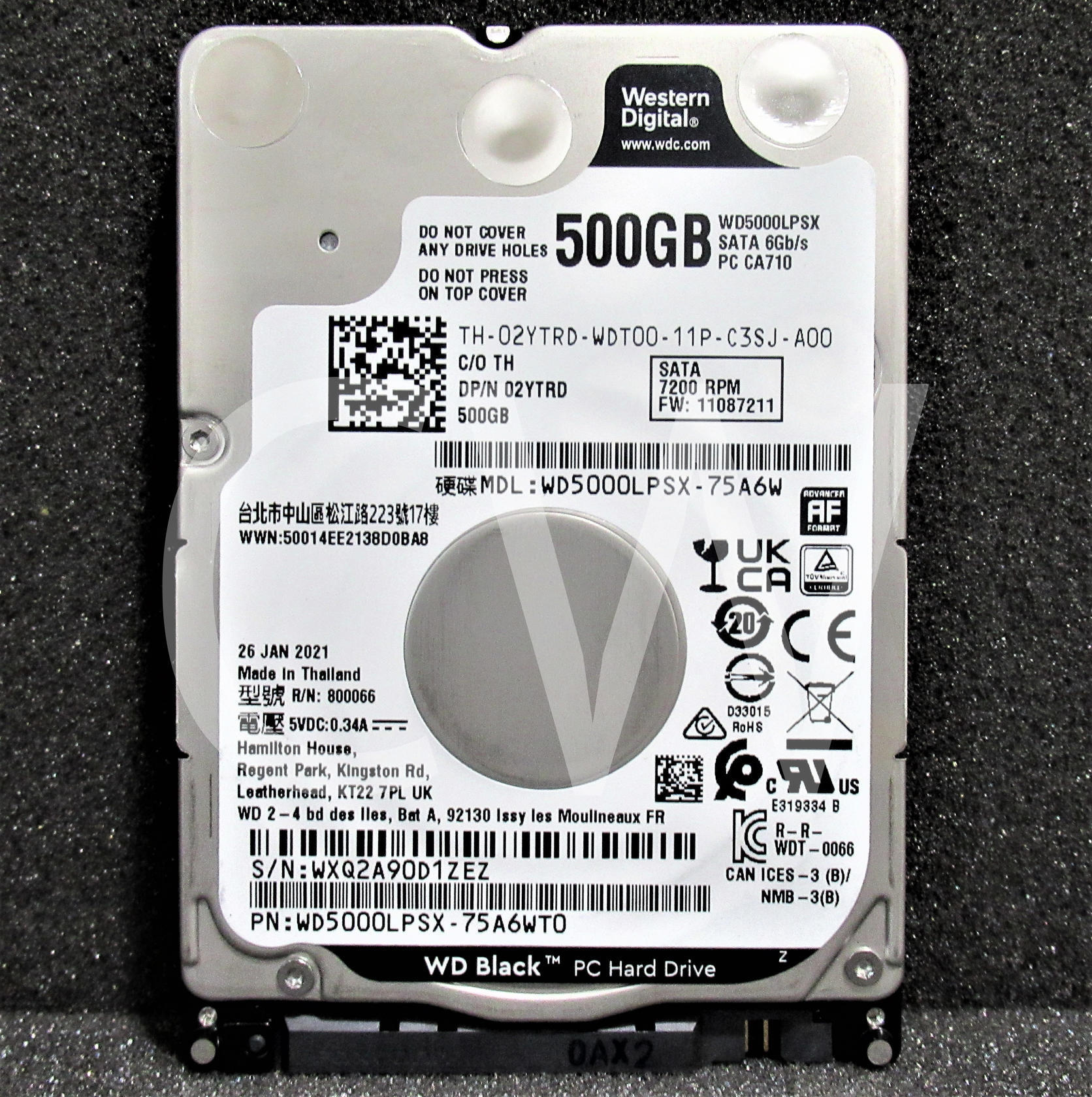 WD5000LPSX - WD 500GB 7200RPM SATA 6Gb/s 2.5-in HDD